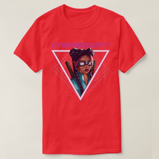 T-shirt Le guerrier de la cybersécurité Samurai Katana Nin (Design devant)