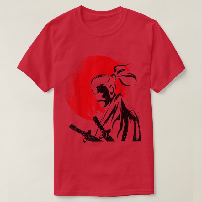 T-shirt Le guerrier fantôme Samurai Anime Manga Bushido (4 (Design devant)
