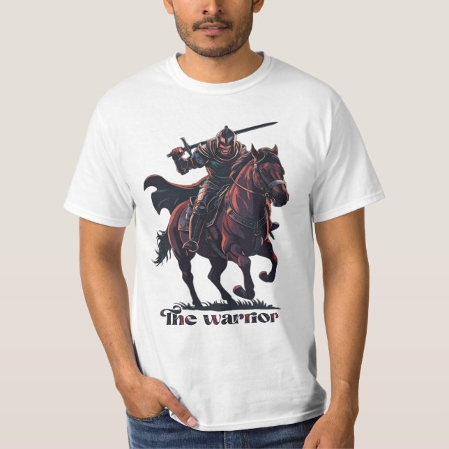 T-shirt Le guerrier, le design artistique (Devant)