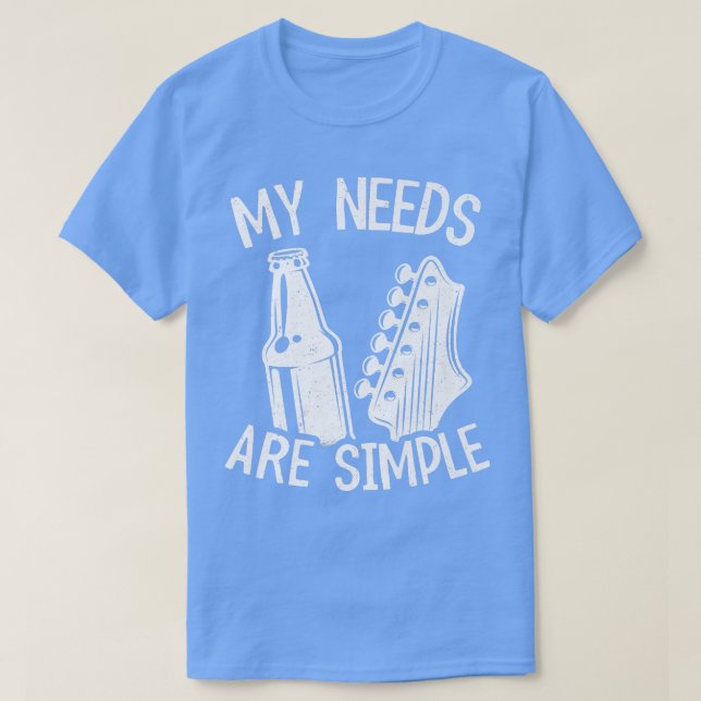 T-shirt Le guitariste de My Needs Are Simple Guitar  (Design devant)