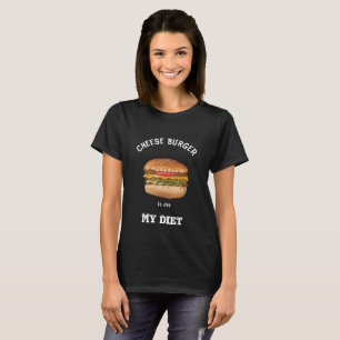 T-shirt Le hamburger au fromage est sur ma chemise