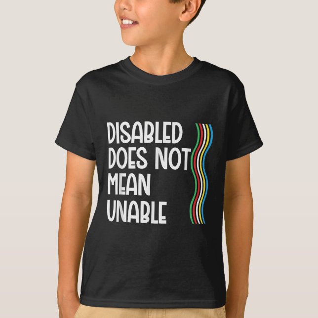 T-shirt Le Handicap N'Est Pas Une Fierté Invalide Égale (Devant)