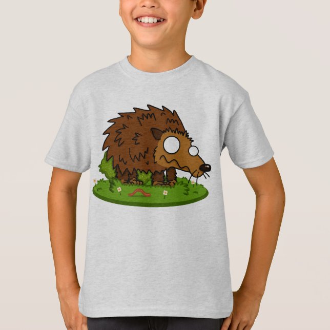 T-shirt Le hérisson mignon badine la pièce en t (Devant)