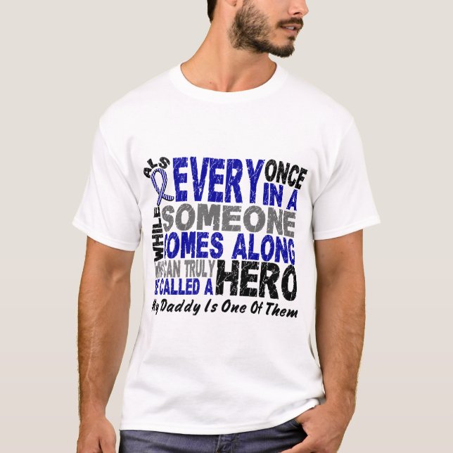 T-shirt Le héros de SAL vient le long 1 papa (Devant)