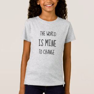 T-Shirt Le héros du changement mondial encourage la typog