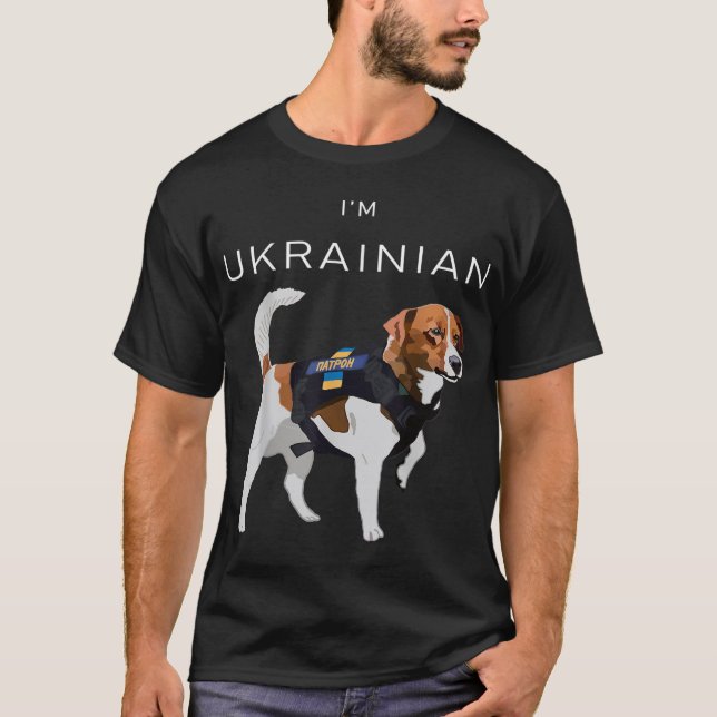 T-shirt Le héros du chien de compagnie ukrainien Jack Russ (Devant)