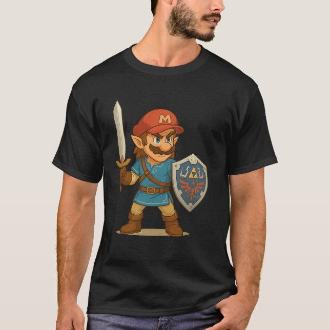 T-shirt Le héros hybride du royaume des champignons ami (Devant)