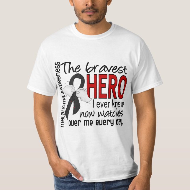 T-shirt Le héros le plus courageux j'ai jamais connu le (Devant)
