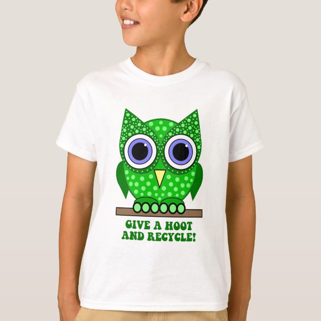 T-shirt le hibou réutilisent (Devant)