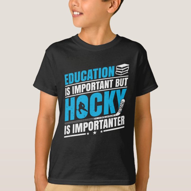 T-shirt Le hockey amusant est important (Devant)