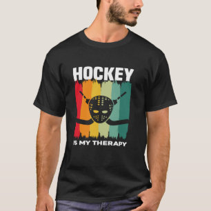 T-shirt Le hockey est mon terrain de thérapie Joueuse de h