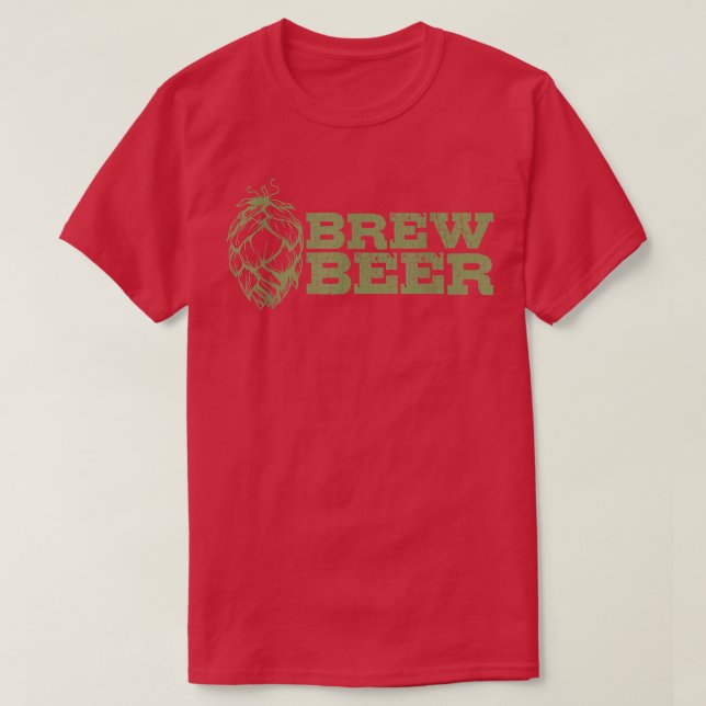 T-shirt Le houblon de bière et le brassage de malt  (Design devant)