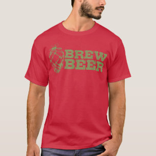 T-shirt Le houblon de bière et le brassage de malt 