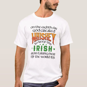 T-shirt Le Huitième Jour Dieu a créé Whiskey St. Patric