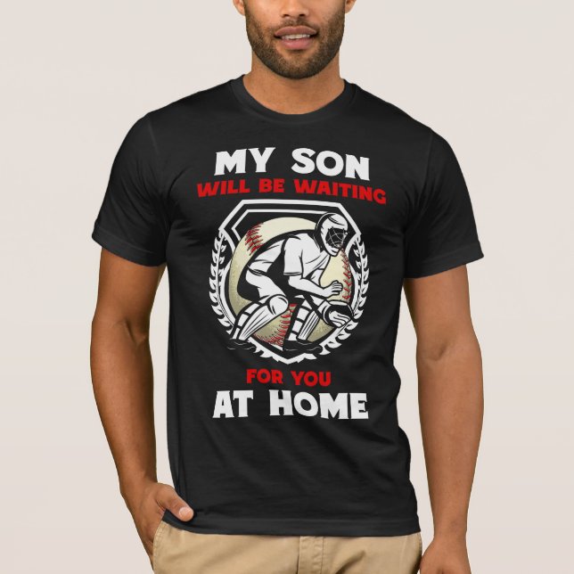 T-shirt Le Humour de soutien des parents fières du attrape (Devant)