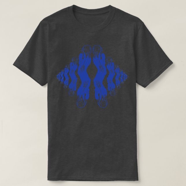 T-shirt Le Jacquard Diamant Bleu Comme Motif (Design devant)