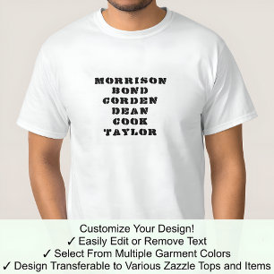 T-shirt Le James Tee Personnalisé Personnaliser Tout Nom 0