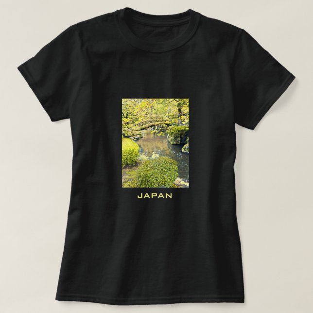 T-shirt Le Japon voyage jardin japonais traditionnel (Design devant)