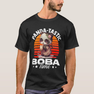 T-shirt Le Japonais Rencontre Boba Tea A Panda'S Paradise
