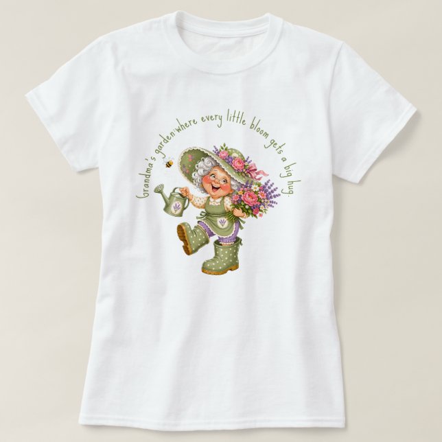 T-shirt Le jardin de grand-mère (Design devant)