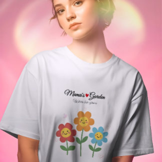 T-shirt Le Jardin de Maman où l'Amour Grandit | Typographi
