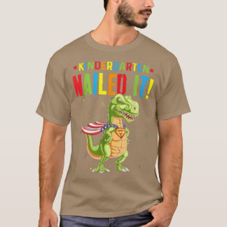 T-shirt Le jardin d'enfants L'a cloué T-Rex Dinosaur migno