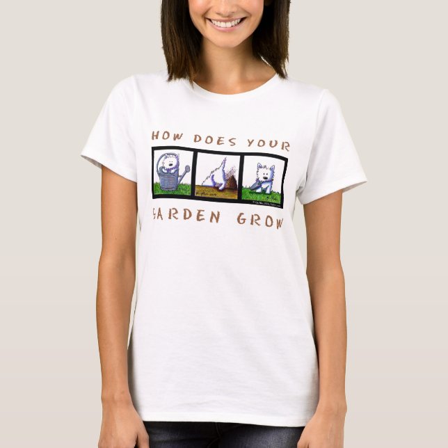 T-shirt Le jardin élèvent Westies (Devant)