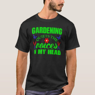 T-shirt Le jardinage apaise les voix dans ma tête Jardina