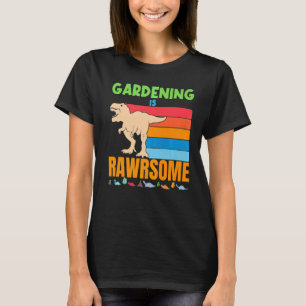 T-shirt Le Jardinage Est Magnifique Gardener Dinosaur Garç