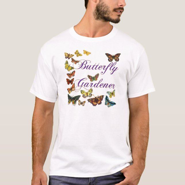 T-shirt Le jardinier papillon dit : (Devant)