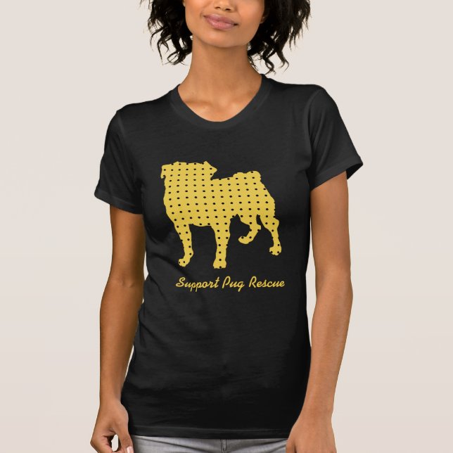 T-shirt Le jaune de délivrance de carlin de soutien de (Devant)