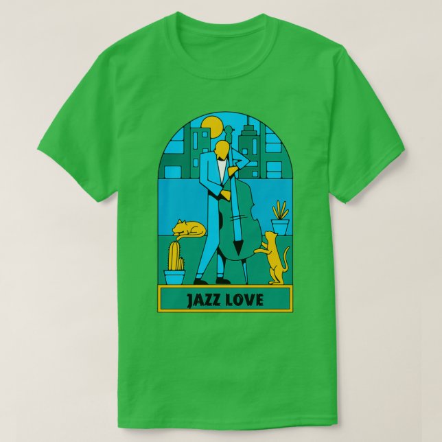T-shirt Le jazz est ma religion (Design devant)