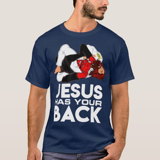 T-shirt Le Jésus chrétien du Jiu Jitsu brésilien a ton Jés (Devant)