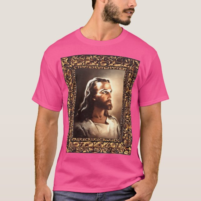 T-shirt Le Jésus De Warner Sallman encadré (Devant)