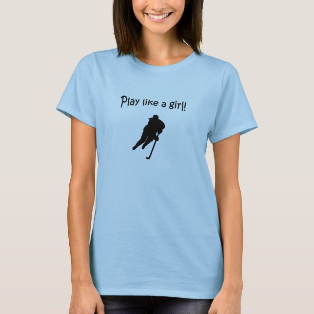 T-shirt Le jeu aiment une fille - hockey (Devant)