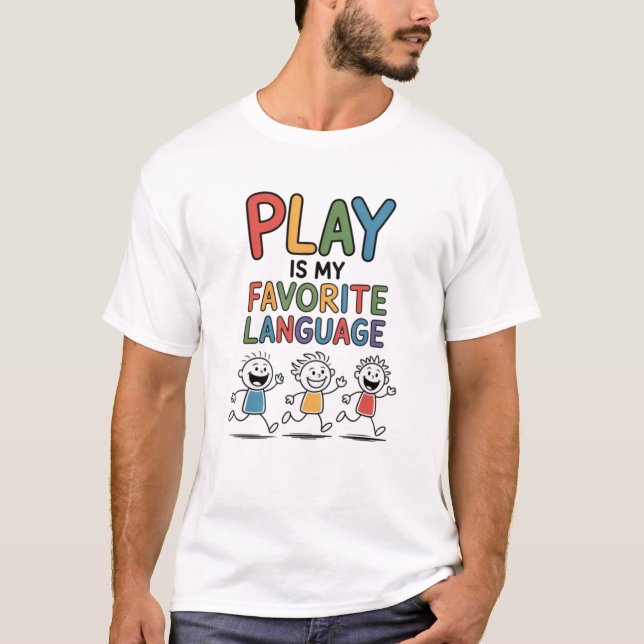 T-shirt Le jeu est mon langage préféré (Devant)