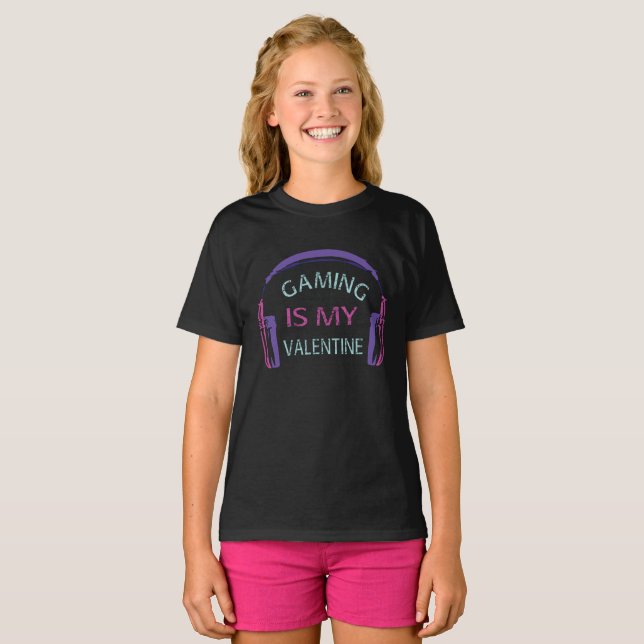 T-shirt Le jeu est mon Valentin (Devant entier)