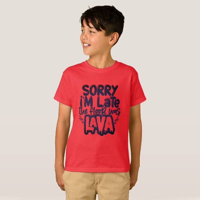 T-shirt Le jeu Le Sol est Lava est Amusant (Devant entier)