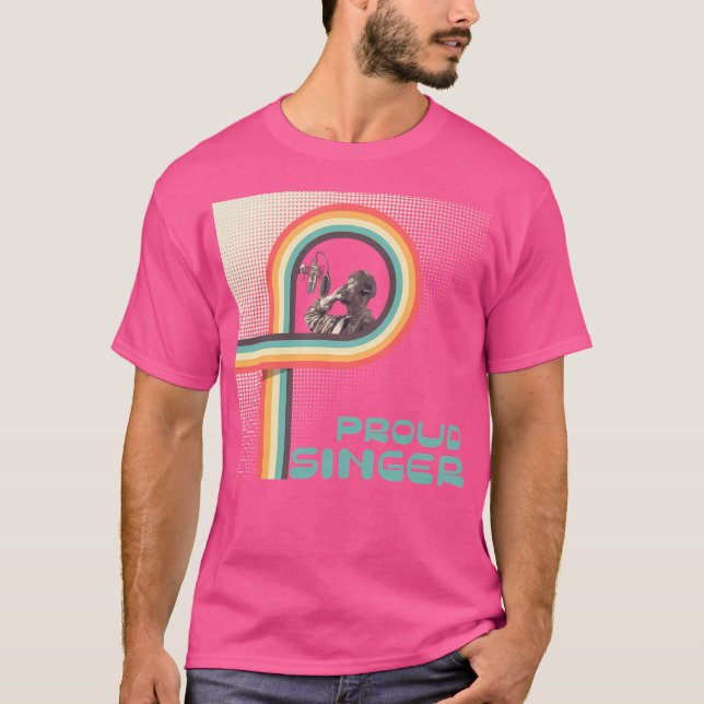 T-shirt Le Jeune Chanteur Rnb Chante Devant Le Microphone (Devant)