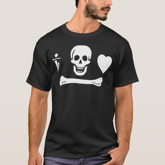 T-shirt Le jolly roger du capot de Stede (Devant)