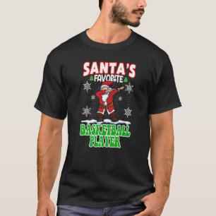 T-shirt Le joueur de basket-ball préféré du Père Noël Dabb