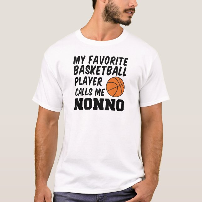 T-shirt Le Joueur De Basket Favori M'Appelle Non (Devant)