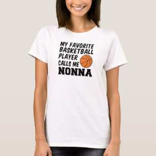 T-shirt Le Joueur De Basket Favori M'Appelle Nonna