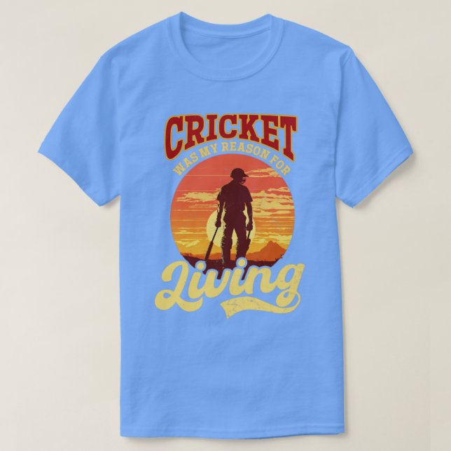 T-shirt Le joueur de cricket Ma raison de vivre (Design devant)