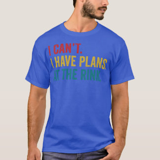 T-shirt Le joueur de hockey sur glace planifie à la patino