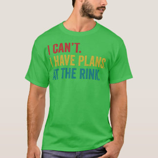 T-shirt Le joueur de hockey sur glace planifie à la patino
