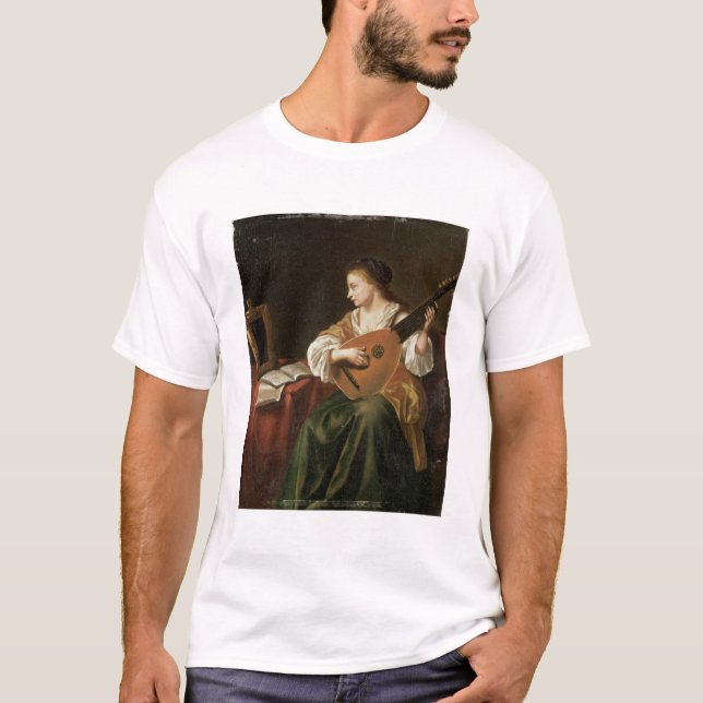 T-shirt Le joueur de luth (huile sur le panneau) (Devant)