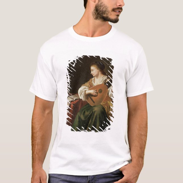 T-shirt Le joueur de luth (huile sur le panneau) (Devant)