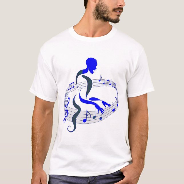 T-shirt Le Joueur de Piano - Conception 1 (Devant)