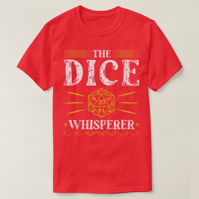 T-shirt Le Joueur Dice Whisperer D20 RPG (Design devant)